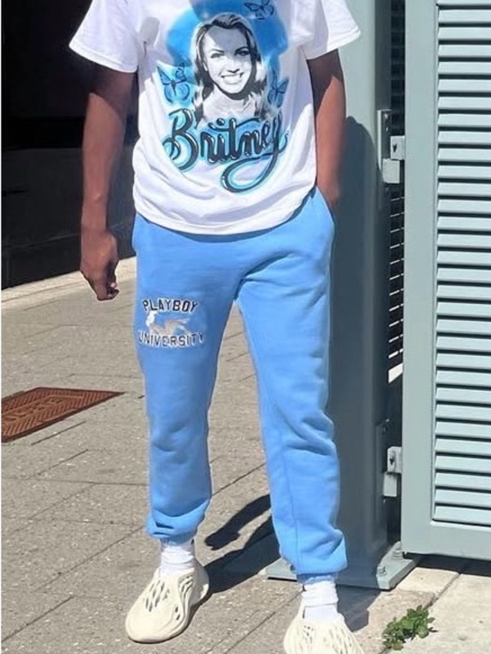 PLAYBOY Light Blue University Sweatpants